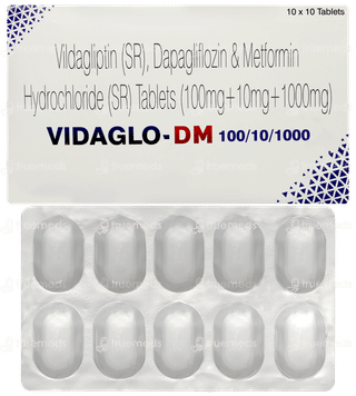 Vidaglo Dm 100/10/1000 Tablet 10
