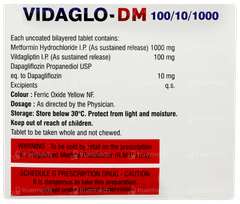 Vidaglo Dm 100/10/1000 Tablet 10