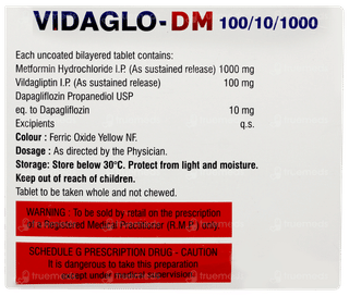 Vidaglo Dm 100/10/1000 Tablet 10