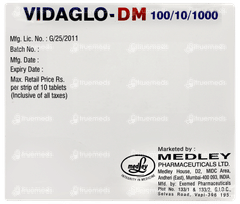 Vidaglo Dm 100/10/1000 Tablet 10