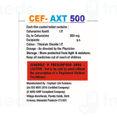 Cef Axt 500 Tablet 10 Cef Axt 500 Tablet 10