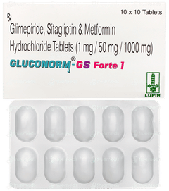 Gluconorm Gs Forte 1 Tablet 10 Gluconorm Gs Forte 1 Tablet 10