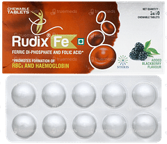 Rudix Fe Blackberry Flavour Chewable Tablet 10