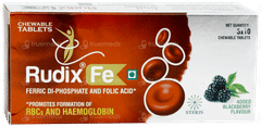 Rudix Fe Blackberry Flavour Chewable Tablet 10