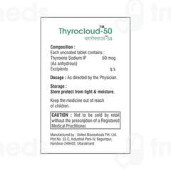 Thyrocloud 50 MCG Tablet 100