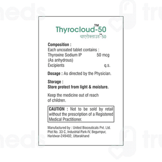 Thyrocloud 50 MCG Tablet 100