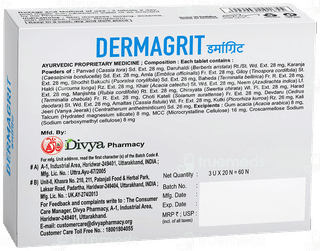Patanjali Divya Dermagrit Tablet 20 Pack Of 3