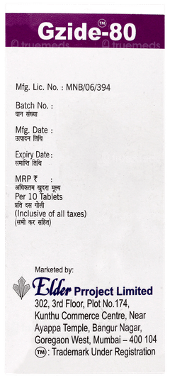 Gzide 80 Tablet 10