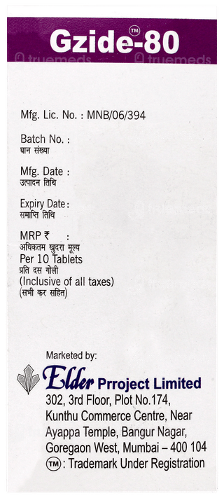 Gzide 80 Tablet 10