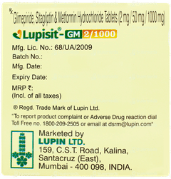 Lupisit GM 2/1000 Tablet 10