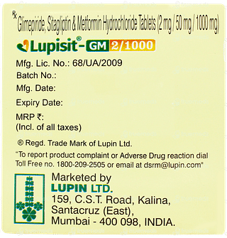 Lupisit GM 2/1000 Tablet 10