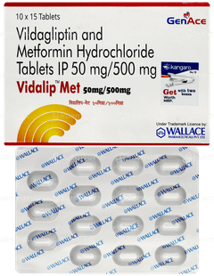 Vidalip Met 50mg/500mg Tablet 15