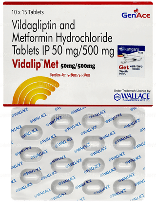 Vidalip Met 50mg/500mg Tablet 15