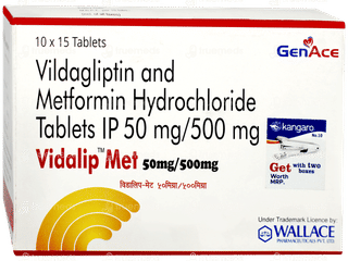 Vidalip Met 50mg/500mg Tablet 15