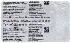 D3 Must 60k Orange Flavour Sugar Free Chewable Tablet 8