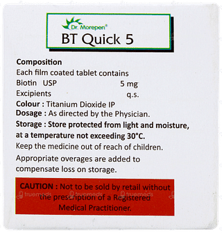 Bt Quick 5 MG Tablet 10