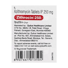 Zithrocin 250 Tablet 5 Zithrocin 250 Tablet 5