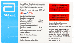 Gluject Trio 10mg/100mg/1000mg Tablet 10 Gluject Trio 10mg/100mg/1000mg Tablet 10