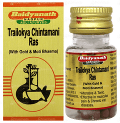 Baidyanath Trailokya Chintamani Ras With Gold And Moti Bhasma Tablet 10