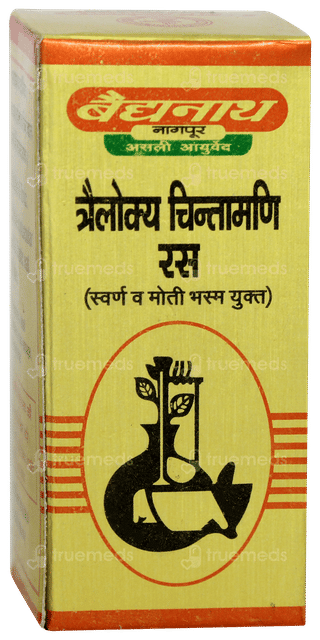 Baidyanath Trailokya Chintamani Ras With Gold And Moti Bhasma Tablet 10