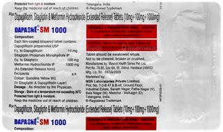 Dapaone Sm 10/1000/100 MG Tablet 10