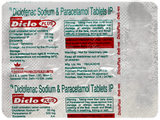 Diclo Plus 50/325 MG Tablet 10