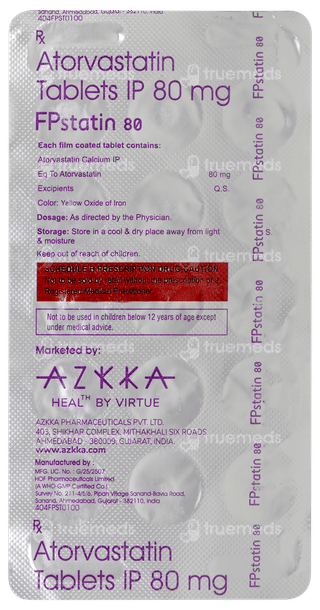 Fpstatin 80 Tablet 15