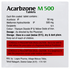 Acarbzone M 500 Tablet 10