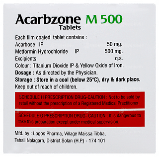 Acarbzone M 500 Tablet 10