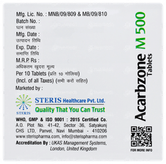 Acarbzone M 500 Tablet 10