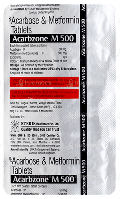 Acarbzone M 500 Tablet 10
