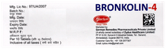 Bronkolin 4 Tablet 10 Bronkolin 4 Tablet 10