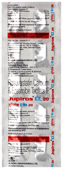 Jupiros Ez 20 Tablet 10 Jupiros Ez 20 Tablet 10