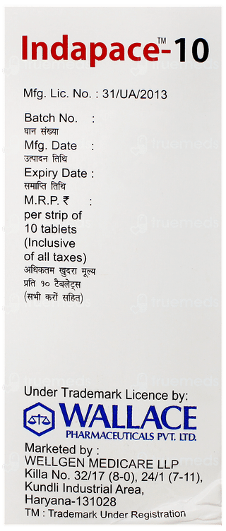 Indapace 10 Tablet 10