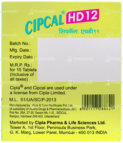 Cipcal Hd 12 Tablet 15