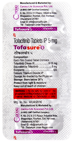 Tofasure 5 Tablet 10 Tofasure 5 Tablet 10