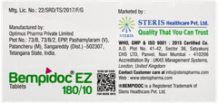 Bempidoc Ez 180/10 Tablet 10 Bempidoc Ez 180/10 Tablet 10
