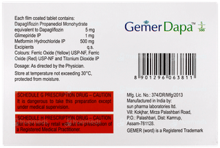 Gemer Dapa 5/1/500 Tablet 7