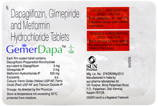 Gemer Dapa 5/1/500 Tablet 7