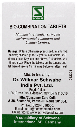 Dr Willmar Schwabe Bio Combination Bc 21 Tablet 25gm