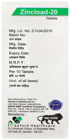 Zincload 20 Tablet 10
