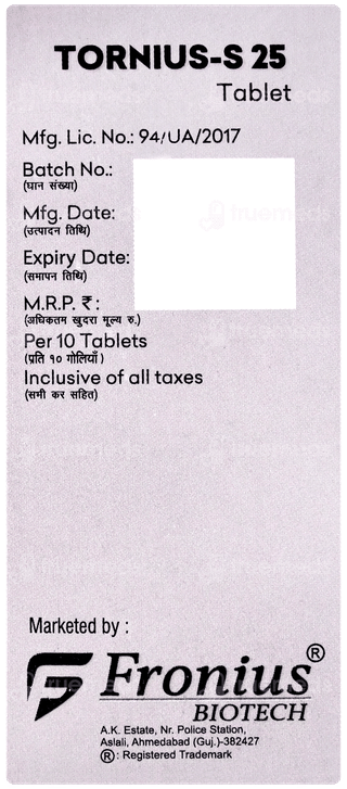 Tornius S 25 Tablet 10