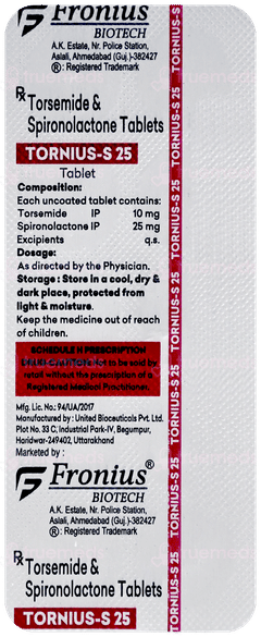 Tornius S 25 Tablet 10 Tornius S 25 Tablet 10