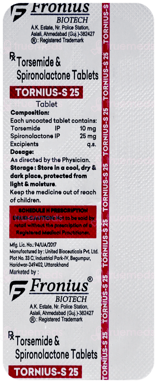 Tornius S 25 Tablet 10