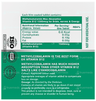 Elcon Vitamin B 12 1500Mcg Tablet 120