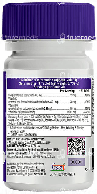 Swisse Ultiboost Iron With Vitamin C Tablet 30