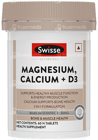 Swisse Ultiboost Magnesium Calcium + D3 Tablet 60