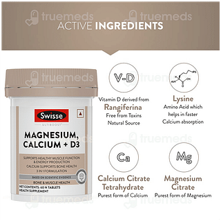 Swisse Ultiboost Magnesium Calcium + D3 Tablet 60