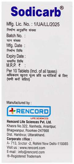 Sodicarb Tablet 10