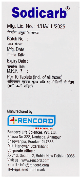 Sodicarb Tablet 10